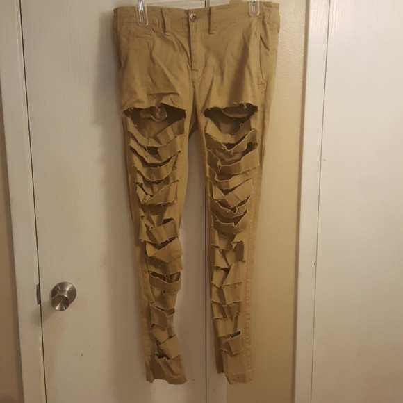 distressed khakis